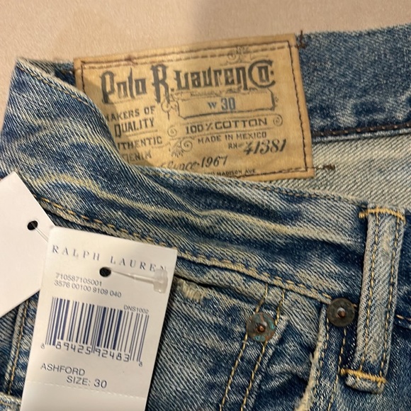 🆕 Polo Ralph Lauren Denim Distressed Jean Shorts Size 30 - Picture 3 of 4